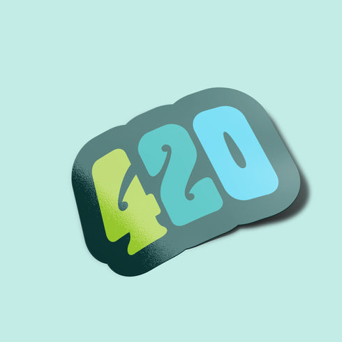 420 Premium Vinyl Sticker,  Stoner Stickers, Glossy Laptop Decal